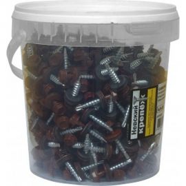 Саморез КР Невский Крепеж св. 4,8х28 RAL-3011 тёмно-красный 300 шт. 802649 