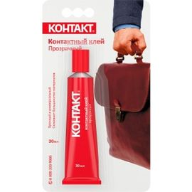 Контактный клей Контакт прозрачный, 30 мл 12061 