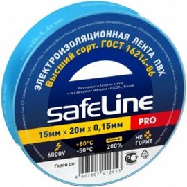 Изолента Safeline 15/20 синий 9365 