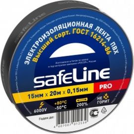 Изолента Safeline 15/20 черный 9360 
