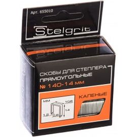 Cкоба каленая для мебельного степлера (1000 шт; 14x1.2 мм; Тип 140) Stelgrit 655010 