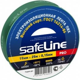 Изолента Safeline 19/25 зеленый 12126 