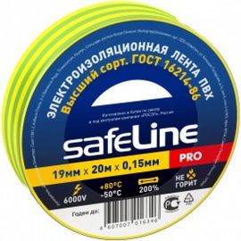 Изолента Safeline 19/20 желто-зеленый 12123 