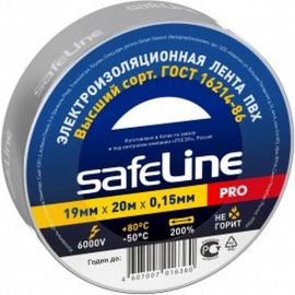 Изолента Safeline 19/20 серо-стальной 12124 