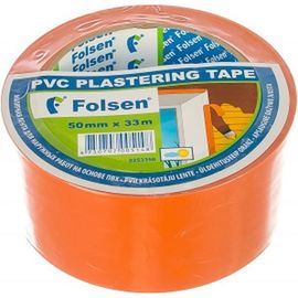 Cтроительная лента PVC Folsen оранжевая, 50мм x 33м 0253350 