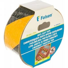 Самоклеящаяся лента против скольжения Folsen 50mmx10m чёрно-желтая 6950109 