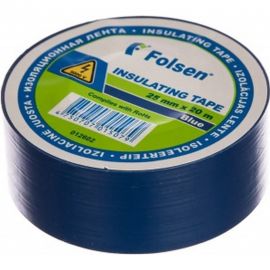 Изоляционная лента FOLSEN 25мм x 20м, синяя 012602 