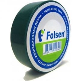 Изоляционная лента Folsen 19ммx20м зелёная 012503 