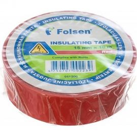 Изоляционная лента Folsen 15ммx10м красная 011500 