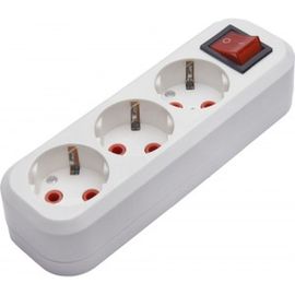 Переносная розетка STEKKER на 3 гнезда с выключателем с заземл 250В 16A IP20 PST16-311-20 39014 