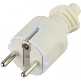 Вилка ЭРА V4W c/з 16A прямой ввод белая Б0019188 