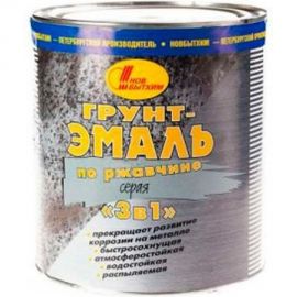 Грунт-эмаль по ржавчине 3в1 НОВБЫТХИМ серая 1л 1/12 1477 