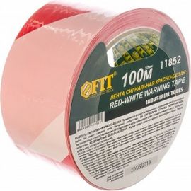 Сигнальная лента FIT IT красно-белая 50*100м 11852 