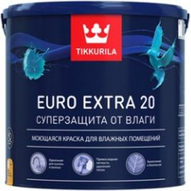 Краска TIKKURILA EURO EXTRA 20 моющаяся для влажных помещений, база A 2,7л 700001106 