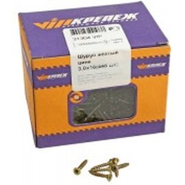 Шуруп VIPкрепеж жёлтый цинк 448 шт 31304 VIP 