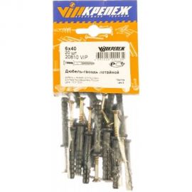 Дюбель-гвоздь VIPКрепеж потайной бортик 6х40 20 шт 20810 VIP 