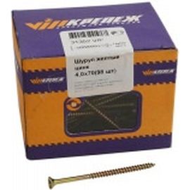 Шуруп VIPкрепеж жёлтый цинк 98 шт 31352 VIP 