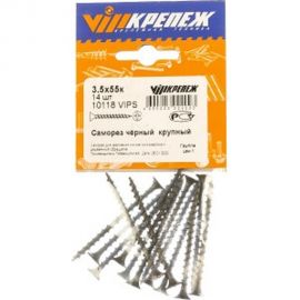 Саморез по дереву VIPКрепеж черный 3,5х55 к 14 шт 10118 VIPS 