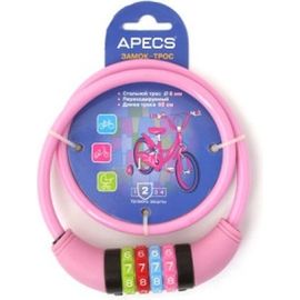 Велосипедный замок Apecs PD-82-65CM-CODE-PINK 20438 