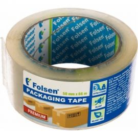 Упаковочная лента премиум FOLSEN PP 32 мкм, прозрачная 50 мм х 66 м 0453750 