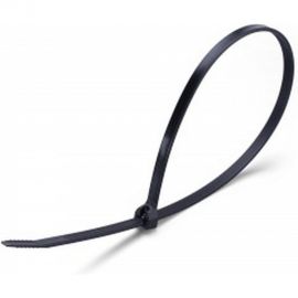 Нейлоновые стяжки с металлическим зубом FORTISFLEX КСЗ 5x300 черный 100 штук 61338 