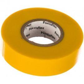 Изолента ПВХ FORTISFLEX 19 ммх0.15 ммх20 м желтая 71232 