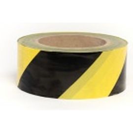 Лента для ограждений SDM 50 мм х 150 м желто-черная 4537 