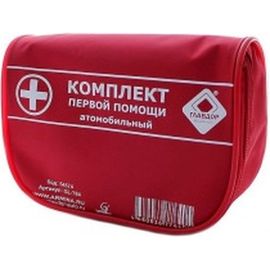 Автомобильная аптечка первой помощи в красной сумочке ГЛАВДОР GL-784 54574 