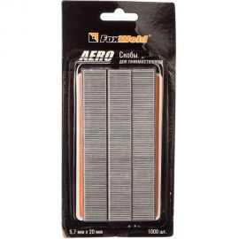 Скобы для пневмостеплера (5.7х20 мм; 1000 шт.) Foxweld AERO 5757 