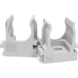 Крепеж-клипса для труб для монтажного пистолета Промрукав серая в п д25 100 шт. PR13.0121 