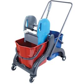 Двухведерная уборочная тележка Grass 2х25л, каркас пластик, отжим IT-0491 пластик IT-0492 