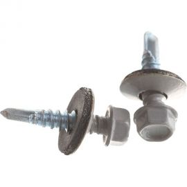 Кровельный саморез Качественный КРЕПЕЖ серый RAL 7004, 5.5х25 мм, 150 шт 0500147 КЧ 