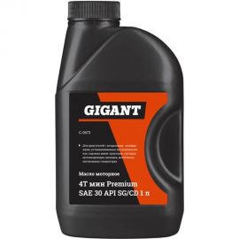 Масло моторное 4Т минеральное Premium (1л, SAE 30, API - SG/CD) Gigant G-0673 