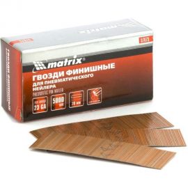 Финишные гвозди MATRIX шпильки 23GA для пн. нейлера финишного 5000 шт 57675 