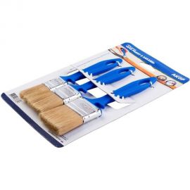 Набор кистей для работ с лаками Акор синтетическая щетина, 25х10, 35х10, 50х12мм КЛ 3 шт 