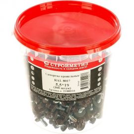 Кровельный саморез Стройметиз 5,5х19 темно-коричневый RAL 8017 уп. 300 шт. 2100216 