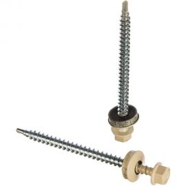 Кровельный саморез Kenner 4,8х70 RAL1015 светлая слоновая кость 100шт ск701015ф 