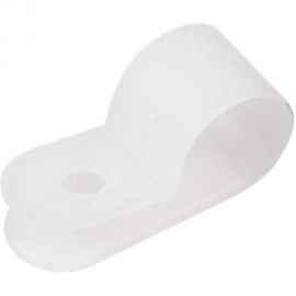 Кабельная скоба под винт REXANT 6 мм, белая, 50 шт. 07-4406 