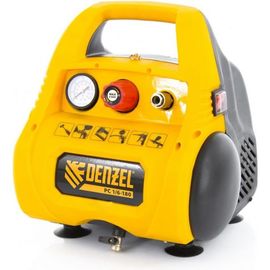 Воздушный безмасляный компрессор DENZEL РС 1 6-180, 1,1 кВт, 180 л мин, 6 л 58057 