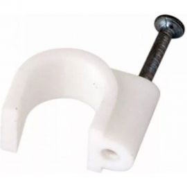 Круглый крепеж кабеля REXANT 6 мм, белый 50шт 07-4006 