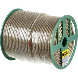 Стальной трос STAYER MASTER в полимерной оболочке, d=2,0 мм, L=200 м 30410-20 