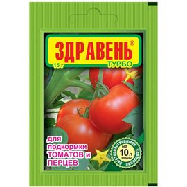 Удобрение для подкормки томатов и перцев Ваше Хозяйство Здравень Турбо 15 г 4607043204493 