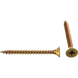 Универсальный саморез Tech-Krep 45х4,5 мм 200 шт желтый, коробка с окном 102255 