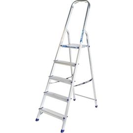 Алюминиевая лестница-стремянка Алюмет матовая, 5 ступеней Ам705 