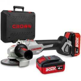 Аккумуляторная углошлифовальная машина CROWN CT23001-125HX-4 BMC 