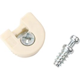 Штифт с еврорез. + эксцентрик ЕВРОПАРТНЕР усилен в пластиковом корпусе 16мм, белый 4шт. 6 0313 1 