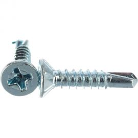 Оконный саморез Госкреп, белый, сверло 3,9х19 40 шт., подвес 1-0021740 