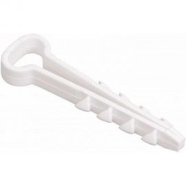 Дюбель-хомут для крепления прямоугольного кабеля КРЕП-КОМП цвет-белый 12х6 100шт дх126 