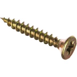 Шуруп Качественный КРЕПЕЖ желтый цинк 6,0x40, 80 шт. 0300517 КЧ 