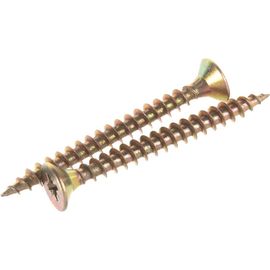 Шуруп Качественный КРЕПЕЖ желтый цинк 5,0x50, 100 шт. 0300505 КЧ 